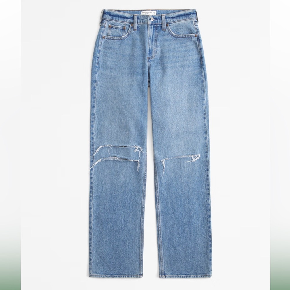 Abercrombie & Fitch Light Blue Distressed Jeans